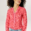 Aniston Floral Print Ruffle Blouse