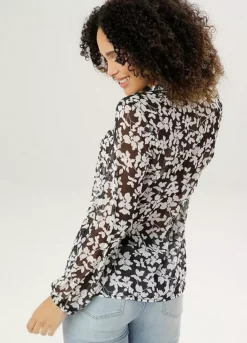 Aniston Floral Print Ruffle Blouse -Garmonic Sales Store Aniston Floral Print Ruffle Blouse13190862FRSP W01