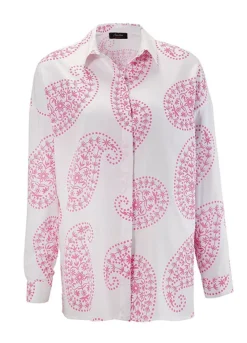 Aniston Longline Paisley Button Blouse -Garmonic Sales Store Aniston Longline Paisley Button Blouse76726248FRSC