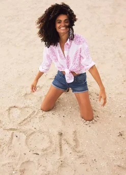 Aniston Longline Paisley Button Blouse -Garmonic Sales Store Aniston Longline Paisley Button Blouse76726248FRSL