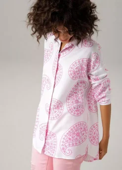 Aniston Longline Paisley Button Blouse -Garmonic Sales Store Aniston Longline Paisley Button Blouse76726248FRSP