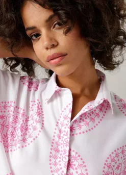 Aniston Longline Paisley Button Blouse -Garmonic Sales Store Aniston Longline Paisley Button Blouse76726248FRSP W02