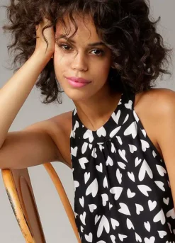 Aniston Sleeveless Heart Print Blouse 20 Aniston Sleeveless Heart Print Blouse -Garmonic Sales Store Aniston Sleeveless Heart Print Blouse51262910FRSP W03