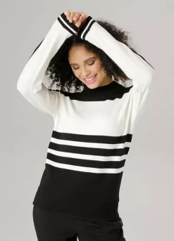 Aniston Stripe Knit Top -Garmonic Sales Store Aniston Stripe Knit Top50220007FRSP W02