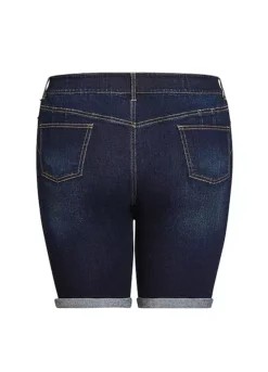 Avenue Denim Bermuda Shorts - Dark Wash -Garmonic Sales Store Avenue Denim Bermuda Shorts Dark Wash56W008FRSC W01