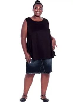 Avenue Denim Stretch Skirt - Dark Wash -Garmonic Sales Store Avenue Denim Stretch Skirt Dark Wash56W040FRSP W02