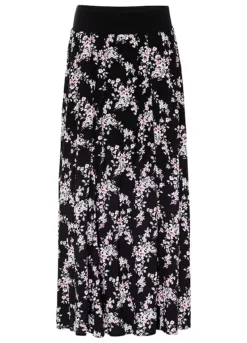 Bonprix Floral Print A-Line Maxi Skirt