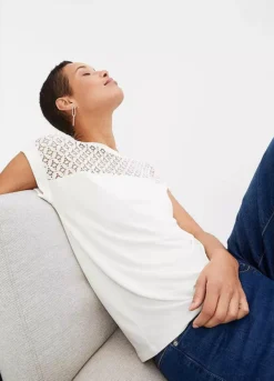 Bonprix Lace Yoke T-Shirt -Garmonic Sales Store Bonprix Lace Yoke T Shirt906983FRSP W02