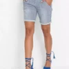 Bonprix Striped Denim Shorts