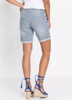 Bonprix Striped Denim Shorts -Garmonic Sales Store Bonprix Striped Denim Shorts935293FRSP W01