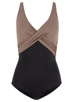 Bonprix V-Neck Two Tone Swimsuit -Garmonic Sales Store Bonprix V Neck Two Tone Swimsuit976260FRSC