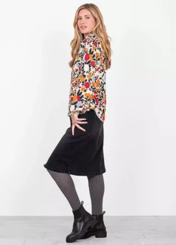 Brakeburn Black Denim Skirt -Garmonic Sales Store Brakeburn Black Denim Skirt12G901FRSP W04