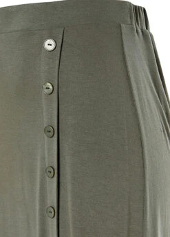 Buffalo Button Trim Midi Skirt -Garmonic Sales Store Buffalo Button Trim Midi Skirt93627562FRSC W02