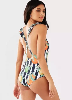 Chelsea Peers By NYC Frill Strap Swimsuit -Garmonic Sales Store Chelsea Peers by NYC Frill Strap Swimsuit17R549FRSP W02