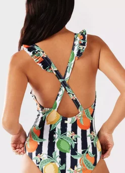 Chelsea Peers By NYC Frill Strap Swimsuit -Garmonic Sales Store Chelsea Peers by NYC Frill Strap Swimsuit17R549FRSP W04