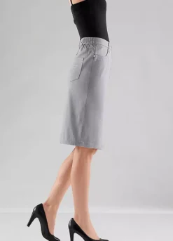 Creation L Knee Length Cotton Skirt -Garmonic Sales Store Creation L Knee Length Cotton SkirtE40335FRSP W02