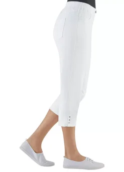 Elasticated Cropped Jeans -Garmonic Sales Store Elasticated Cropped JeansB24288FRSP W02