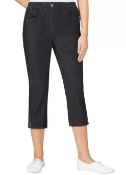 Elasticated Cropped Jeans -Garmonic Sales Store Elasticated Cropped JeansD51456FRSP