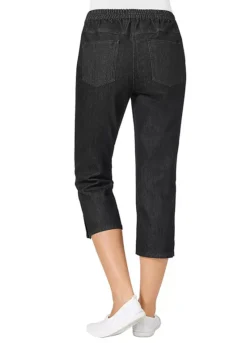 Elasticated Cropped Jeans -Garmonic Sales Store Elasticated Cropped JeansD51456FRSP W01