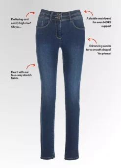 Feel Good Lift & Sculpt Charlotte Straight Leg Jeans Blue -Garmonic Sales Store Feel Good Lift Sculpt Charlotte Straight Leg Jeans Blue56X340FRSC