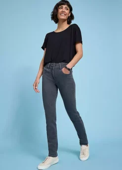 Feel Good Lift & Sculpt Charlotte Straight Leg Jeans Grey -Garmonic Sales Store Feel Good Lift Sculpt Charlotte Straight Leg Jeans Grey39X115FRSP W01