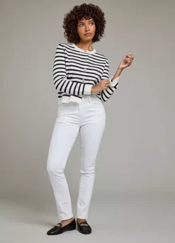 Feel Good Lift & Sculpt Charlotte Straight Leg Jeans White -Garmonic Sales Store Feel Good Lift Sculpt Charlotte Straight Leg Jeans White72H976FRSP W02