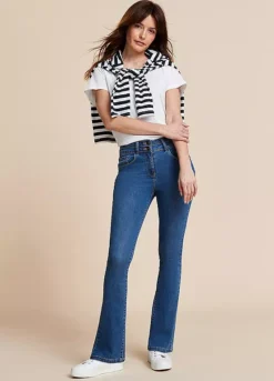 Feel Good Lift & Sculpt Mia Bootcut Jeans Mid Blue -Garmonic Sales Store Feel Good Lift Sculpt Mia Bootcut Jeans Mid Blue31T809FRSP W01