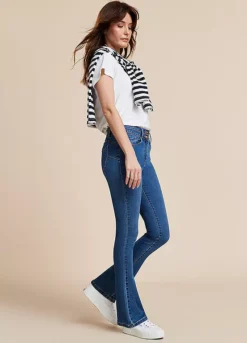 Feel Good Lift & Sculpt Mia Bootcut Jeans Mid Blue -Garmonic Sales Store Feel Good Lift Sculpt Mia Bootcut Jeans Mid Blue31T809FRSP W02