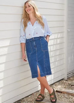 Freestyle Izzy Denim Midi Skirt