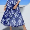 Heine Pleated Floral Print Skirt