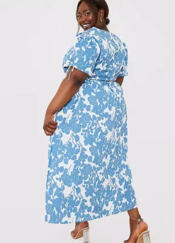 Jac Jossa Blue Floral Print Midi Skirt -Garmonic Sales Store Jac Jossa Blue Floral Print Midi Skirt60D174FRSP W07