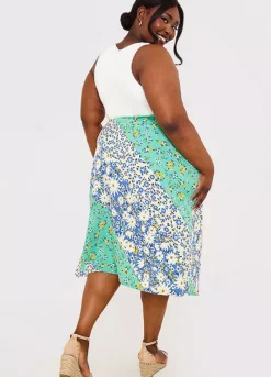 Jac Jossa Blue Floral Print Wrap Midi Skirt 13 Jac Jossa Blue Floral Print Wrap Midi Skirt -Garmonic Sales Store Jac Jossa Blue Floral Print Wrap Midi Skirt97K519FRSP W05