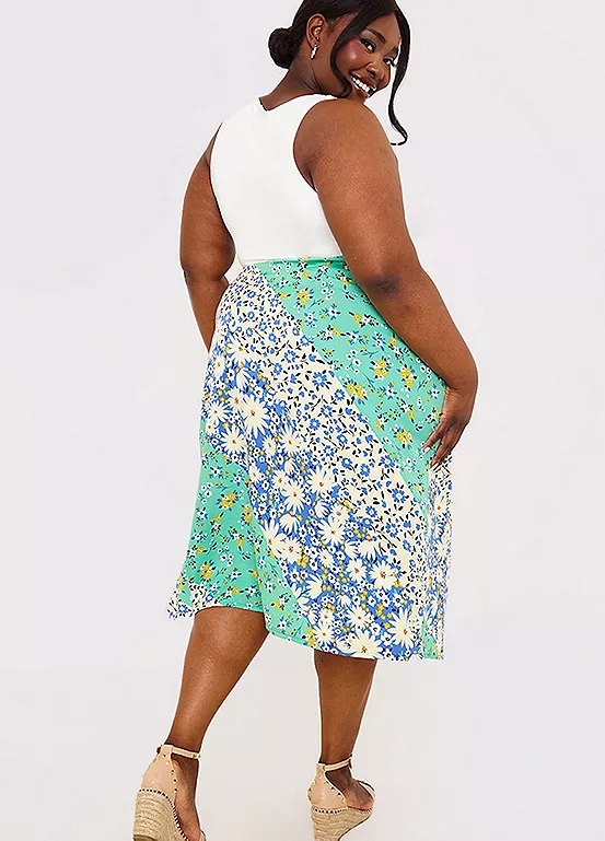 Jac Jossa Blue Floral Print Wrap Midi Skirt 6 Jac Jossa Blue Floral Print Wrap Midi Skirt - Image 6