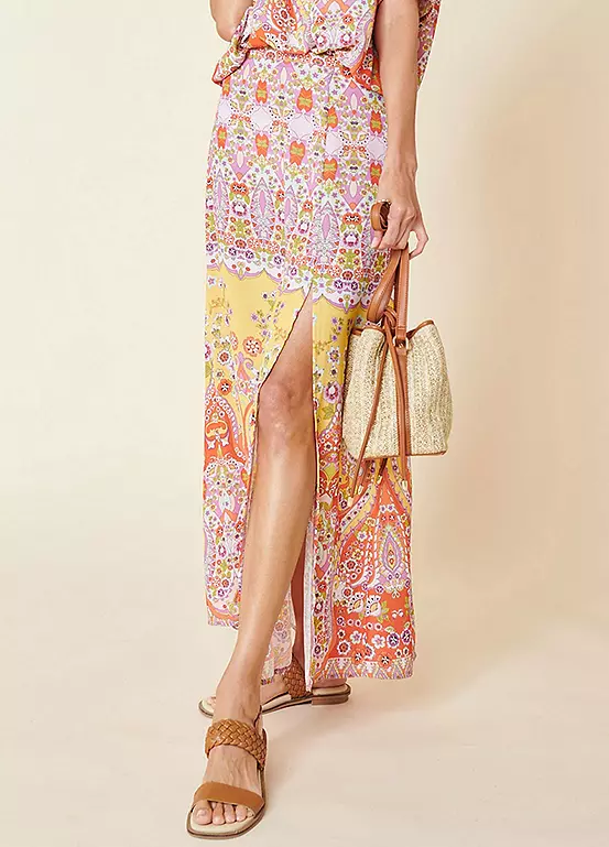 Kaleidoscope Maxi With Side Split Skirt 1 Kaleidoscope Maxi With Side Split Skirt