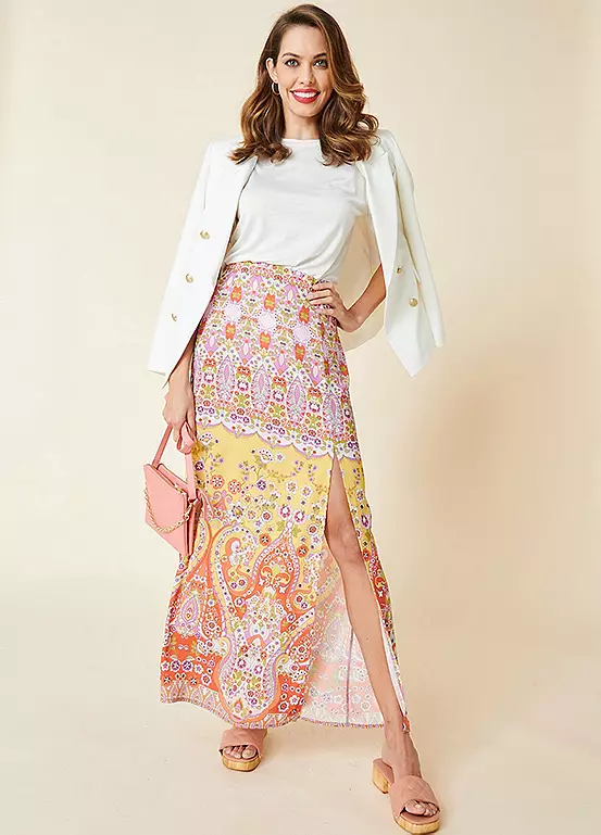 Kaleidoscope Maxi With Side Split Skirt 2 Kaleidoscope Maxi With Side Split Skirt - Image 2