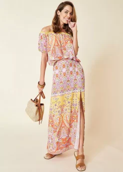 Kaleidoscope Maxi With Side Split Skirt 6 Kaleidoscope Maxi With Side Split Skirt -Garmonic Sales Store Kaleidoscope Maxi with Side Split Skirt82C124FRSP W02