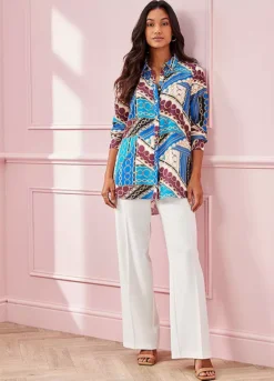 Kaleidoscope Multi Chain Print Shirt -Garmonic Sales Store Kaleidoscope Multi Chain Print Shirt13T447FRSP W01