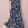 Kaleidoscope Navy Wave Print Co-ord Skirt