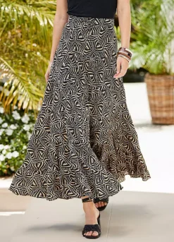 Kaleidoscope Printed Maxi Skirt