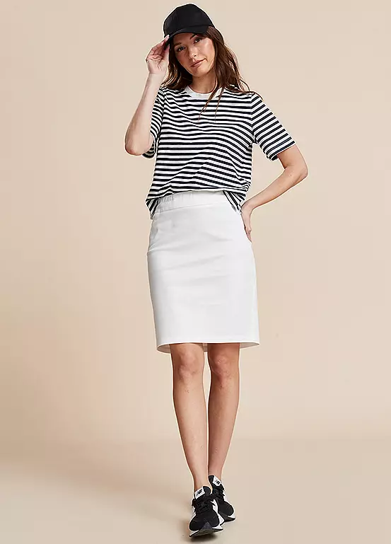 Kaleidoscope White Comfort Fit Skirt 3 Kaleidoscope White Comfort Fit Skirt - Image 3