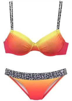 KangaROOS Batik Print With Leopard Accent Underwired Bikini -Garmonic Sales Store KangaROOS Batik Print with Leopard Accent Underwired Bikini763866FRSC