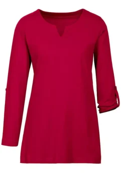 Longline Notch Neck Top -Garmonic Sales Store Longline Notch Neck TopE45511FRSC