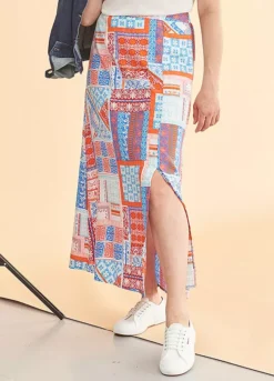 Love Mark Heyes Co-ord Patchwork Print Maxi Skirt