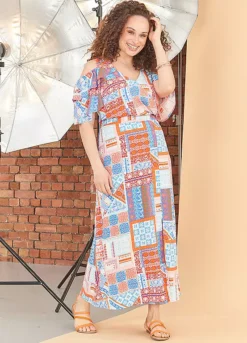 Love Mark Heyes Co-ord Patchwork Print Maxi Skirt -Garmonic Sales Store Love Mark Heyes Co ord Patchwork Print Maxi Skirt35W520FRSP W02