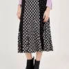 Monsoon Contrast Geometric Print Midi Skirt