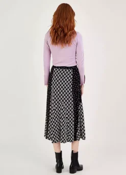 Monsoon Contrast Geometric Print Midi Skirt -Garmonic Sales Store Monsoon Contrast Geometric Print Midi Skirt21D572FRSP W02