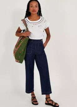 Monsoon Floral Cut-Out T-Shirt -Garmonic Sales Store Monsoon Floral Cut Out T Shirt21C965FRSP W01