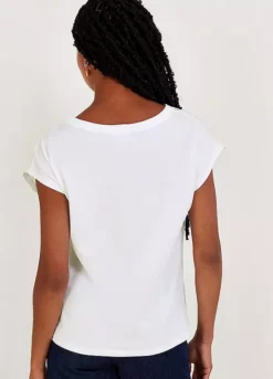 Monsoon Floral Cut-Out T-Shirt -Garmonic Sales Store Monsoon Floral Cut Out T Shirt21C965FRSP W02