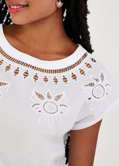 Monsoon Floral Cut-Out T-Shirt -Garmonic Sales Store Monsoon Floral Cut Out T Shirt21C965FRSP W03