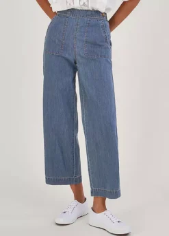 Monsoon Harper Crop Wide Leg Pull-on Jeans